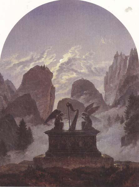 Carl Gustav Carus The Goethe Monument (mk45) oil painting image